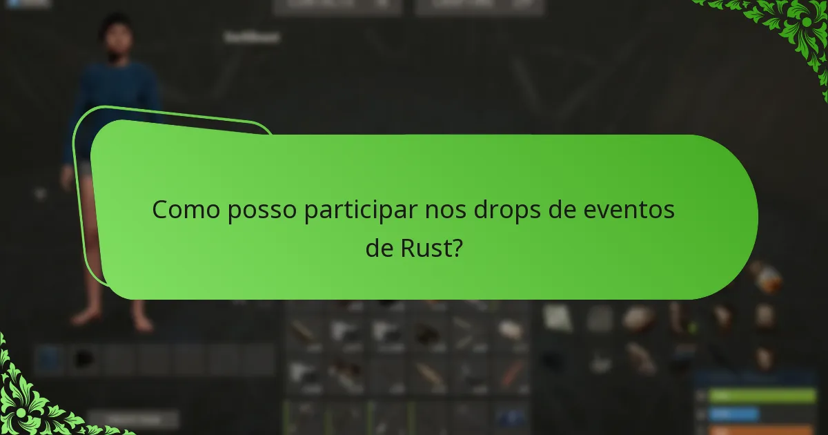 Quais iniciativas de caridade estão associadas aos eventos de Rust?