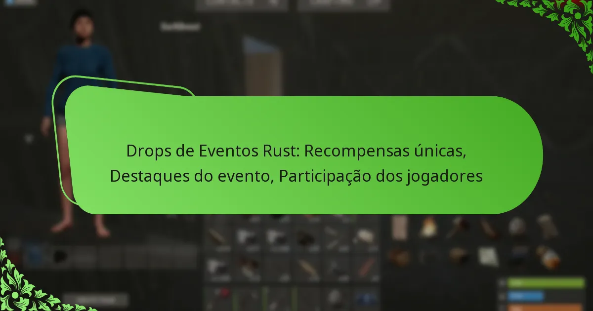 Drops de Eventos Rust: Recompensas únicas, Destaques do evento, Participação dos jogadores
