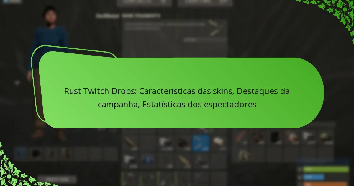 Rust Twitch Drops: Características das skins, Destaques da campanha, Estatísticas dos espectadores