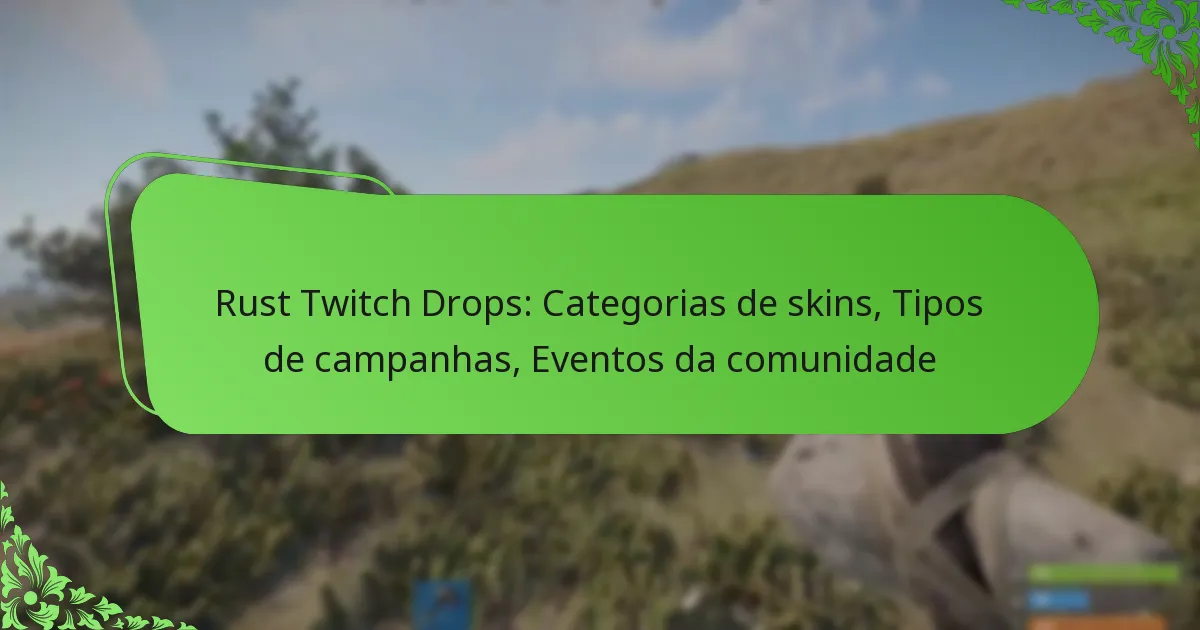 Rust Twitch Drops: Categorias de skins, Tipos de campanhas, Eventos da comunidade
