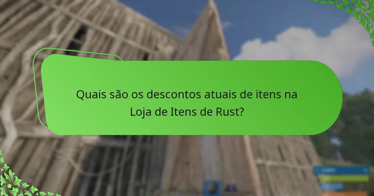 Como as mudanças sazonais afetam a Loja de Itens de Rust?